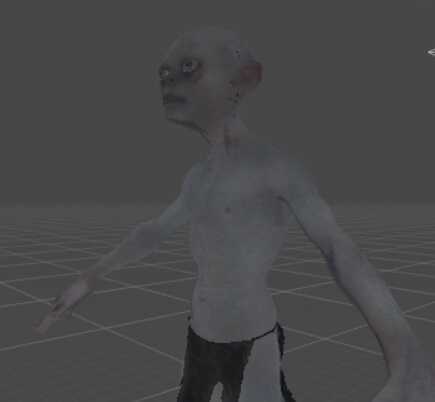 Gollum (with ring, visemes, eye tracking, and invisibility dance) Screenshot