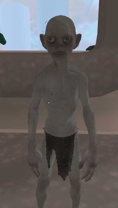Gollum (with ring, visemes, eye tracking, and invisibility dance) Screenshot