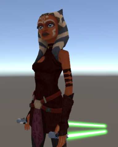 Ahsoka Tano (with her lightsabers, gestures, dynamic bones, visemes) Screenshot