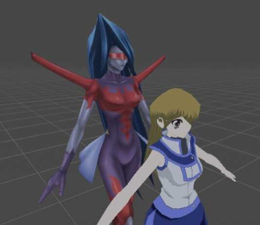 Alexis Rhodes / Asuka Tenjoin (with Cyber Blader summon gesture and attack emote)  Screenshot