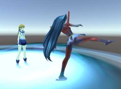 Alexis Rhodes / Asuka Tenjoin (with Cyber Blader summon gesture and attack emote)  Screenshot