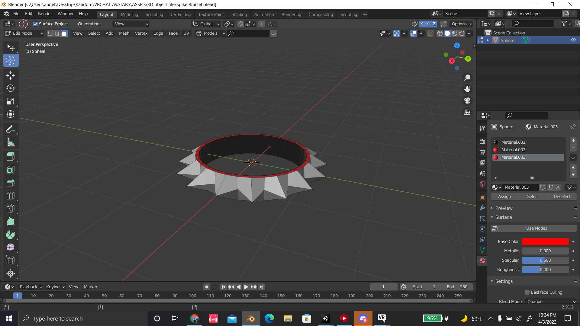 Spiked Bracelet Screenshot
