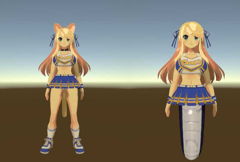 Katsuragi, catgirl & naga cheerleader Screenshot