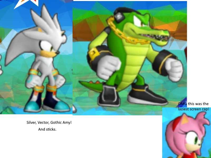Bonus Sonic characters. Screenshot