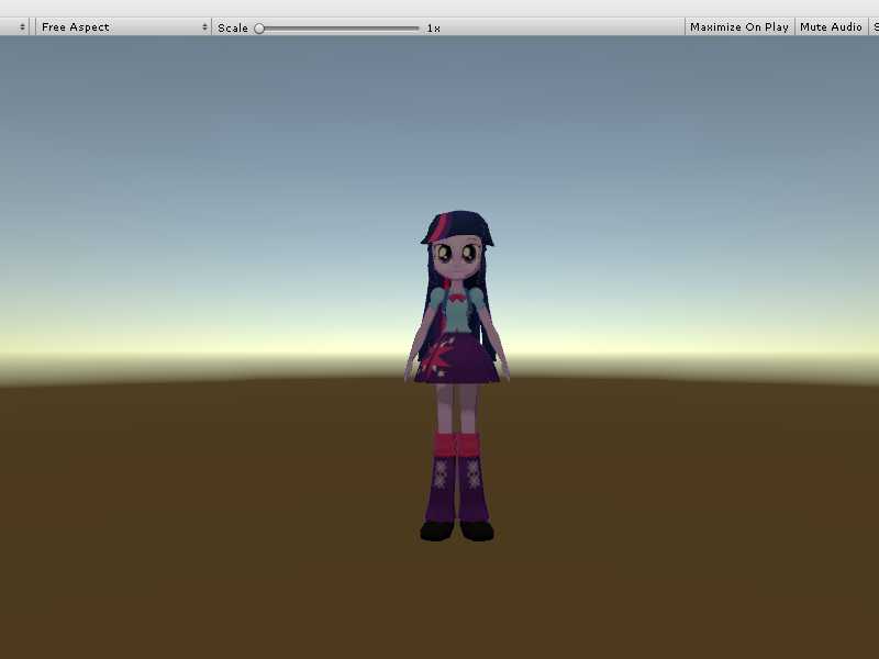 Twilight Sparkle, human, fully rigged! Screenshot