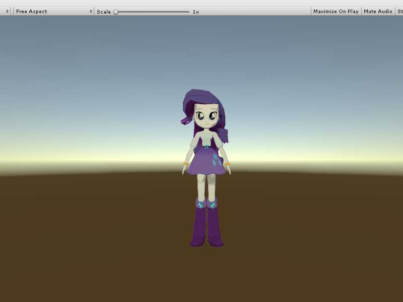 Rarity, human, fully rigged! Screenshot