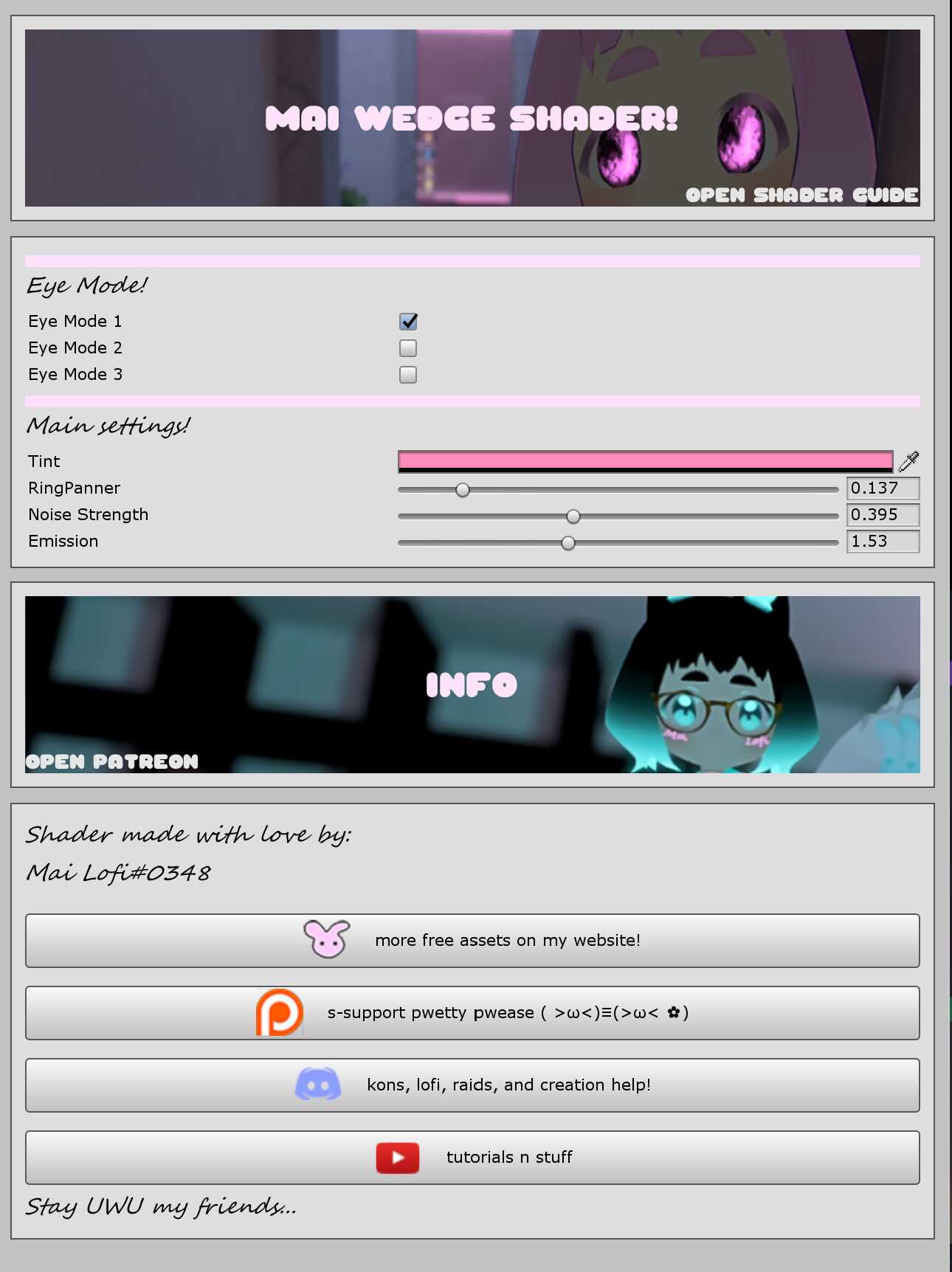 Mai Wedge Eye Shader! Screenshot