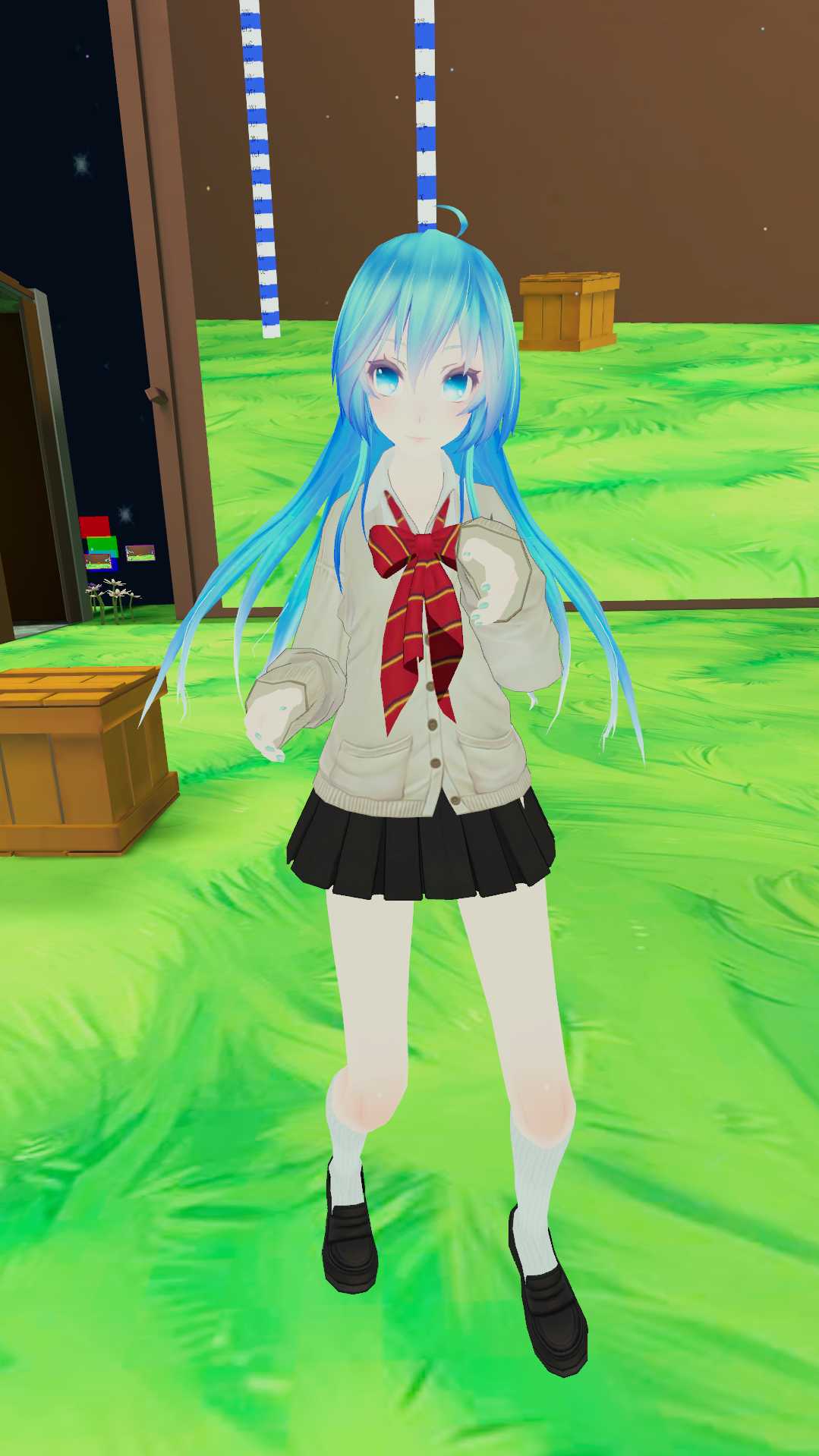 Miku Beige [Flame Particles,Faces,Emotes,Eyetracking etc.] Screenshot
