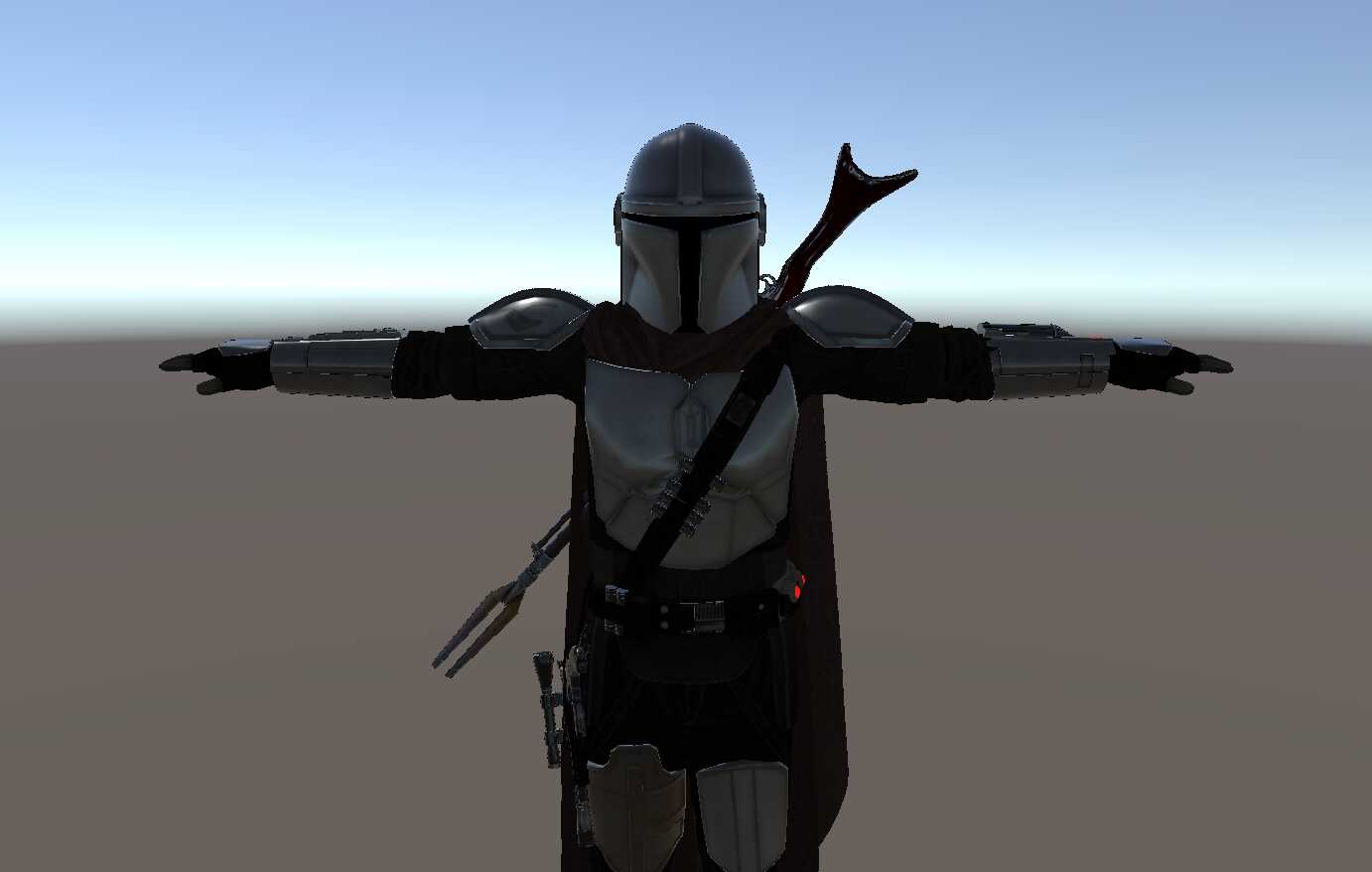 Star Wars: The Mandalorian - Din Djarin (Full Body, Dynamic Bones, Weapon Toggles, Animations) Screenshot
