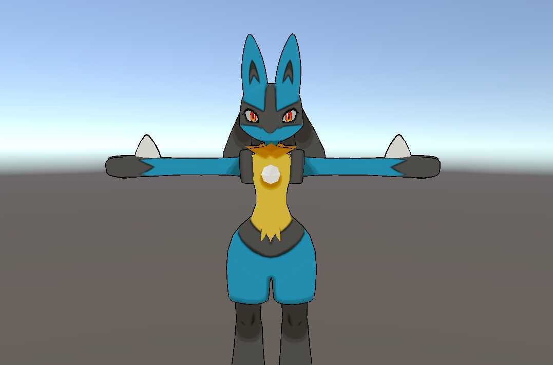 Pokémon - Lucario (Full Body, Visemes, Eye Tracking, Dynamic Bones, 1 Texture, Quest Compatible) Screenshot