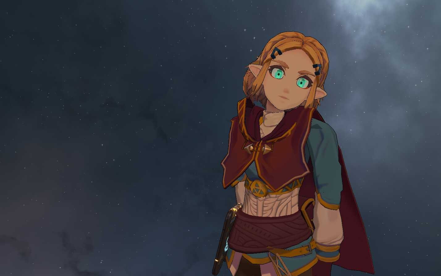 The Legend Of Zelda: BOTW - Zelda (Full Body, Visemes, Eye Tracking, 1 Texture, Dynamic Bones, Emmission, 21K Poly's) Screenshot