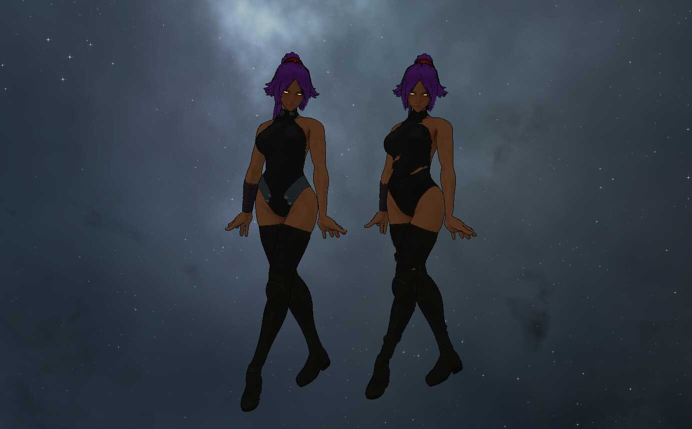 Bleach - Yoruichi (Full Body, Visemes, Eye Tracking, Dynamic Bones, Emmission, 1 Texture, Damaged and Normal Toggles) Screenshot