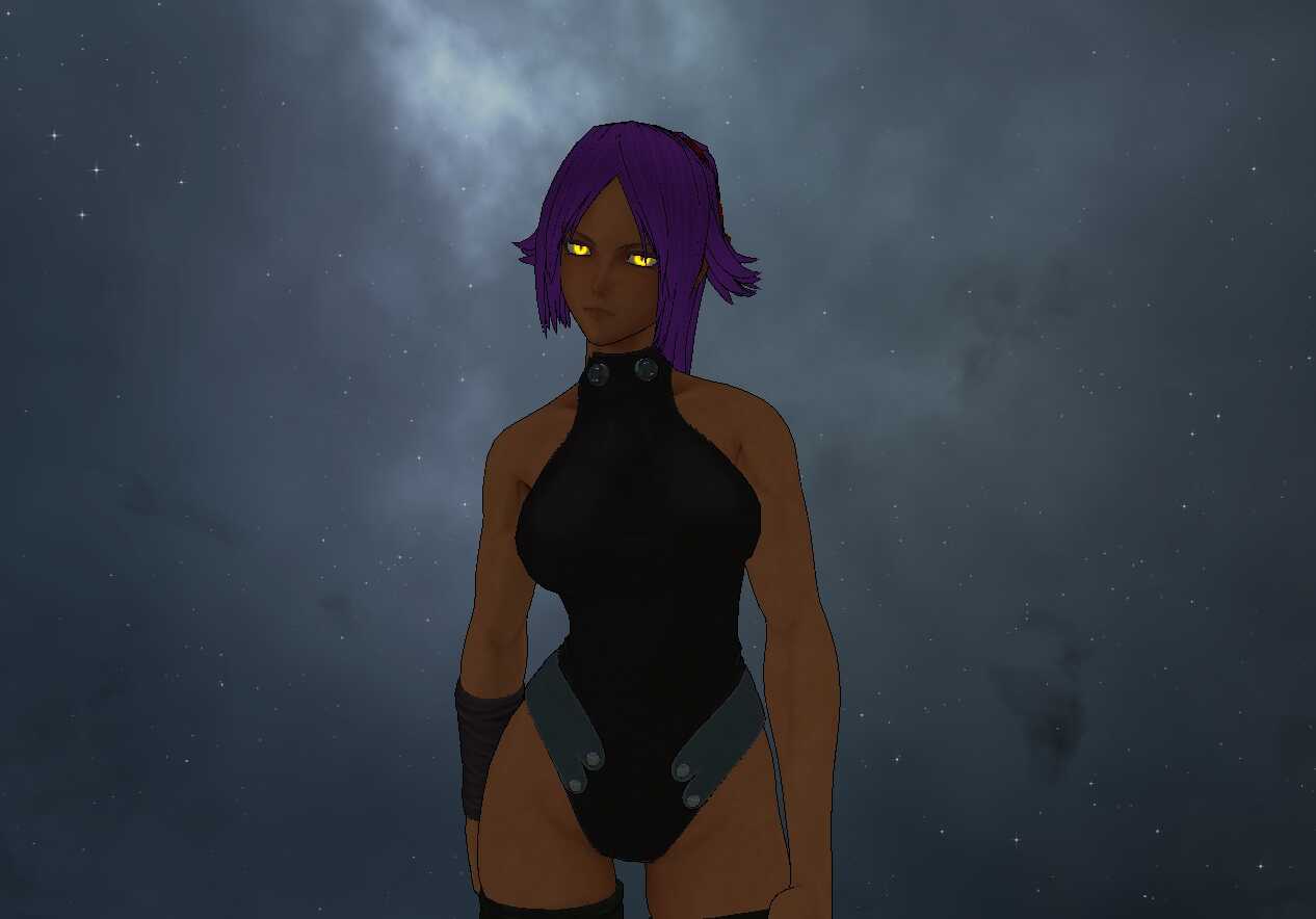 Bleach - Yoruichi (Full Body, Visemes, Eye Tracking, Dynamic Bones, Emmission, 1 Texture, Damaged and Normal Toggles) Screenshot