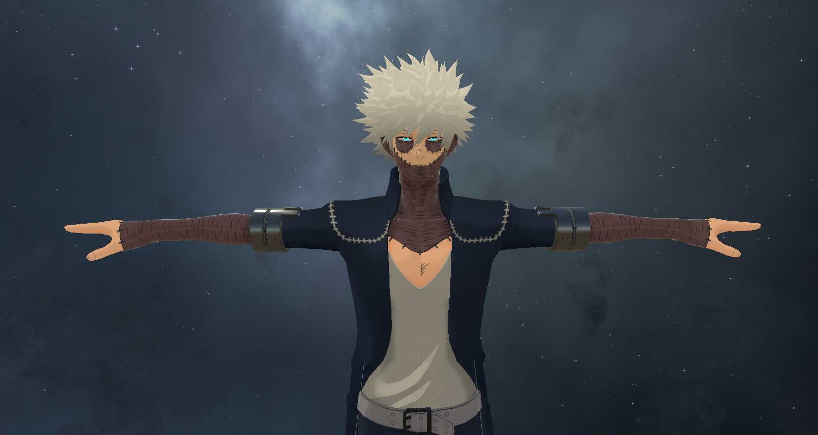 My Hero Academia - Touya Todoroki - Dabi (Full Body, White/Black Hair Colors, Animations, Eye Tracking, Visemes, Dynamic Bones) Screenshot