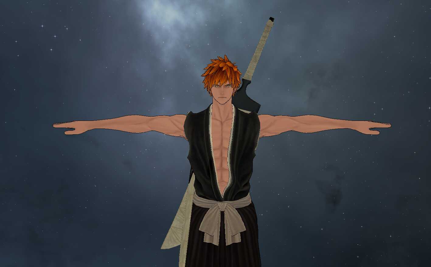 Bleach - Ichigo Kurosaki (Fullbody, Toggles, All Weapons, Eye Tracking, Visemes, Dynamic Bones, 1 Texture) Screenshot