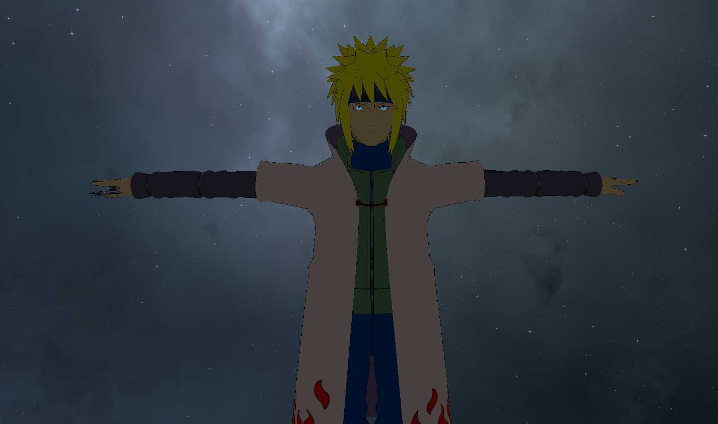Naruto: Shinobi Striker - Minato Namikaze (Fullbody, Eye Tracking, Visemes, Dynamic Bones, Weapon Toggle) Screenshot