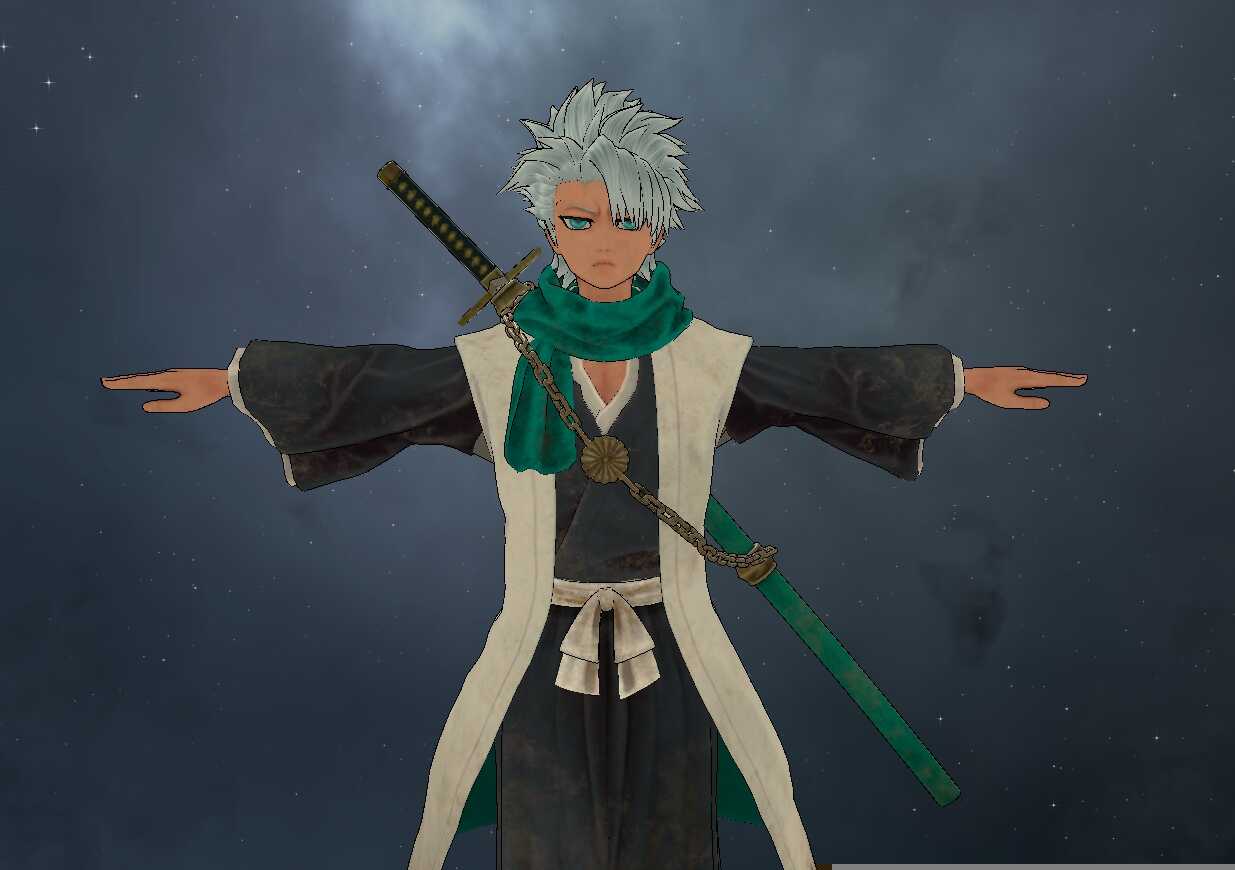 Bleach - Toshiro Hitsugaya (Fullbody, Eye Tracking, Visemes, Dynamic Bones, 1 Texture) Screenshot