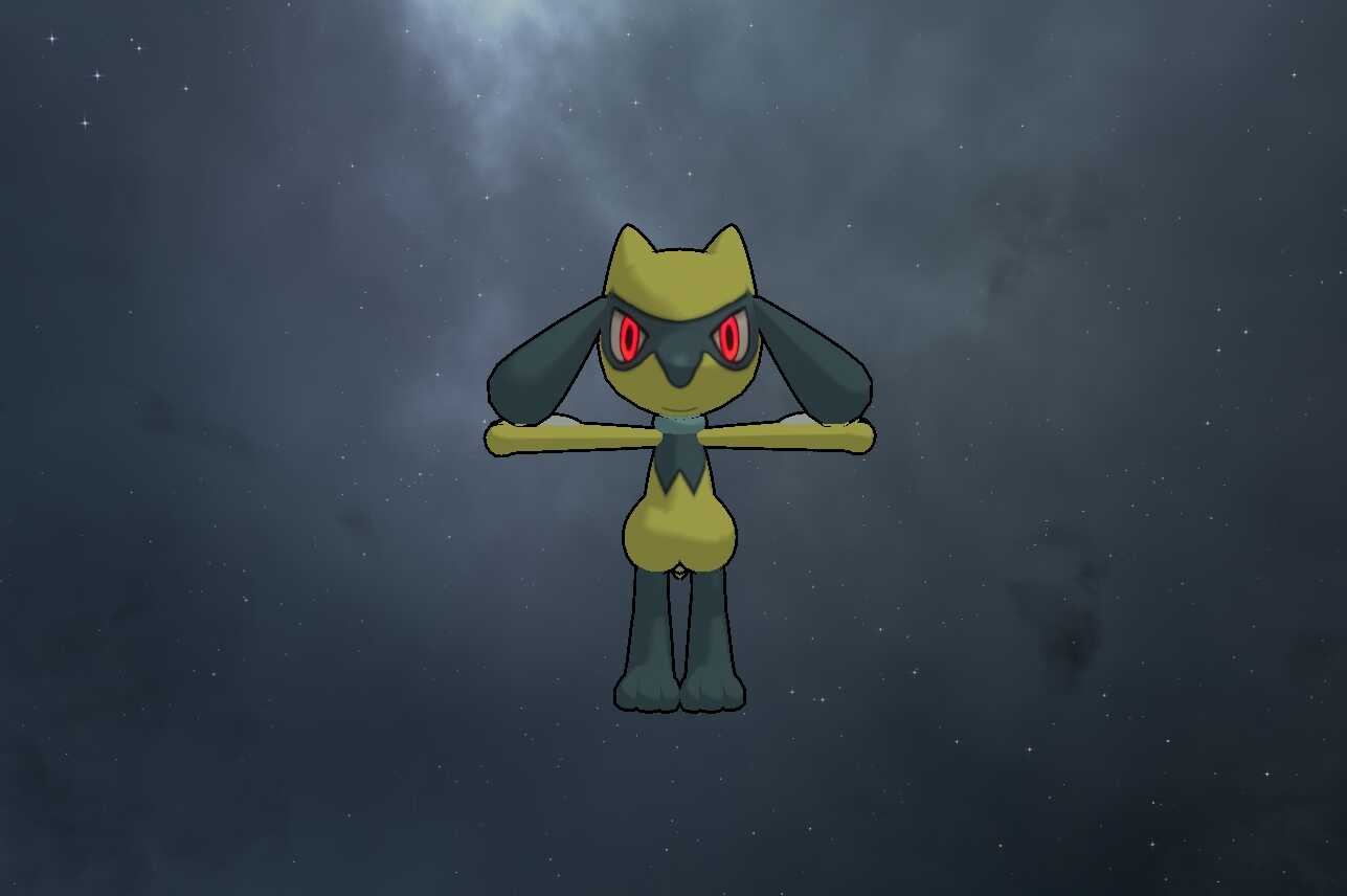 Pokemon - Riolu (Full Body, 1 Texture, 6K Polys, Emmission Map, Dynamic Bones) Screenshot