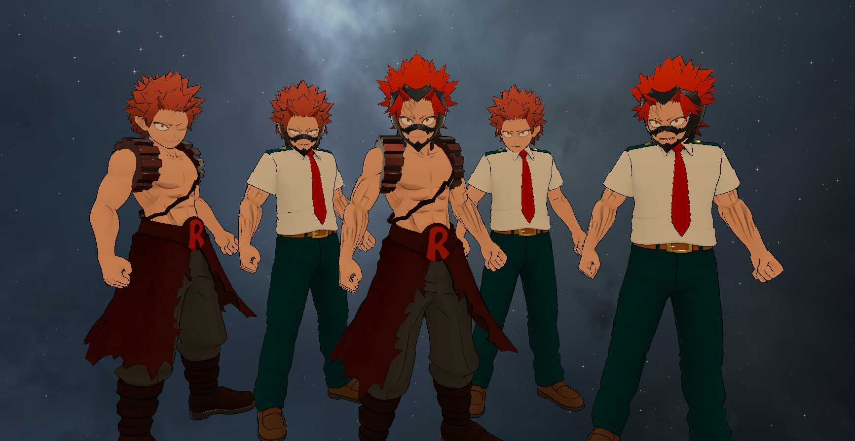 My Hero Academia - Eijiro Kirishima - Red Riot (Eye Tracking, Full Body, Visemes, Dynamic Bones, 1 Texture,  8 Toggles) Screenshot