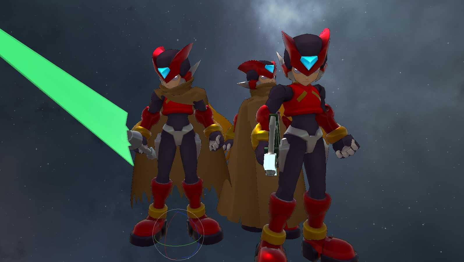 Megaman Zero - Zero (Visemes, Fullbody, Emmission, Swords, Gun, Cloaks Toggles, 1 Texture, Dynamic Bones) Screenshot