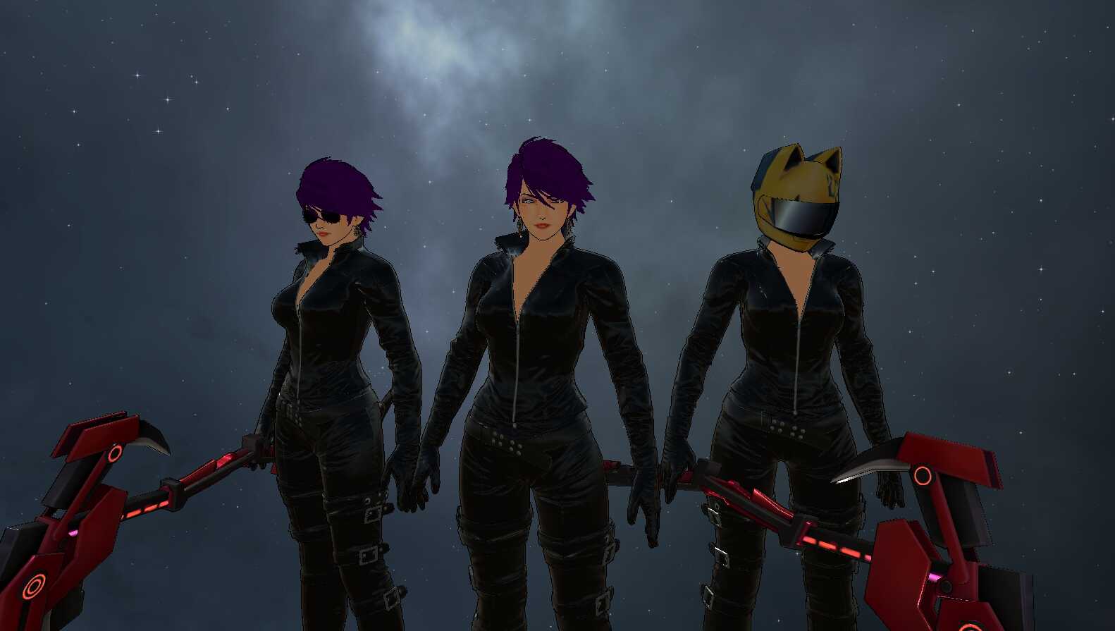Durarara!! - Celty Sturluson - Black Rider (Fullbody, Visemes, Eye Tracking, Helmet/Scythe/Glasses Toggles, 1 Tex, Dynamics) Screenshot
