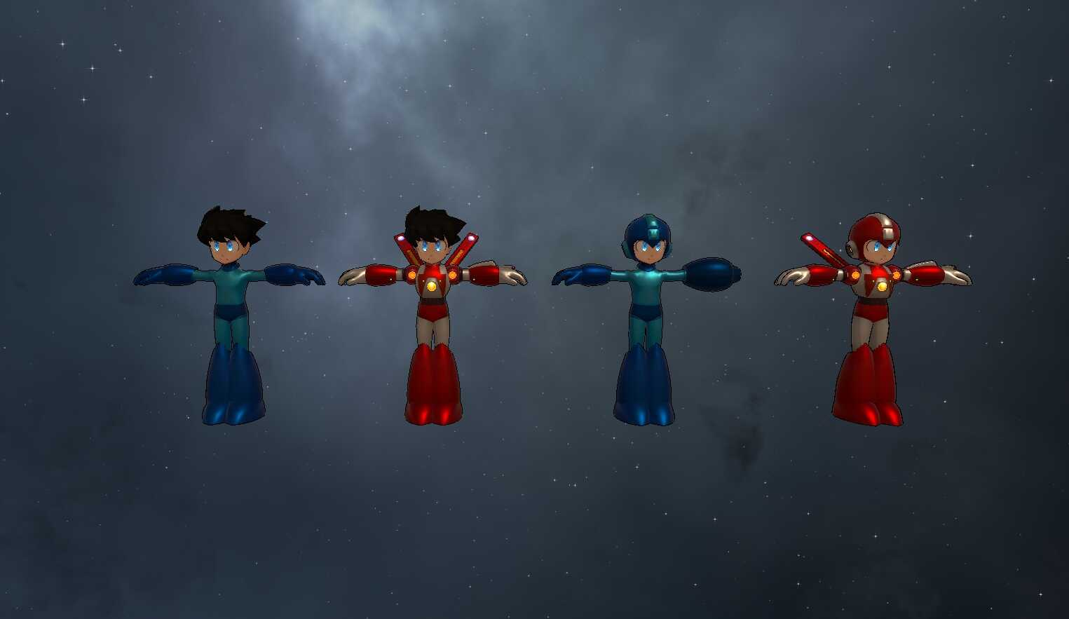 Mega Man- Mega Man (2 Outfits, Full Body, Visemes, 1 Textures, Emmission, Buster and Helmet Toggles) Screenshot