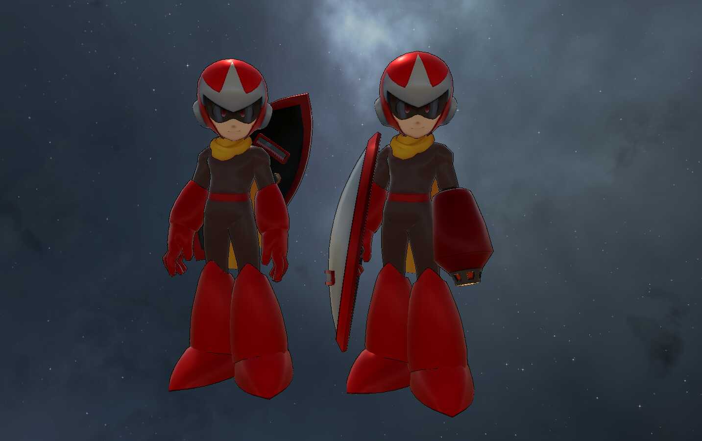 Mega Man - Proto Man (Full Body, Weapon Toggles, 2 Text, Visemes, Emmission, Dynamics) Screenshot