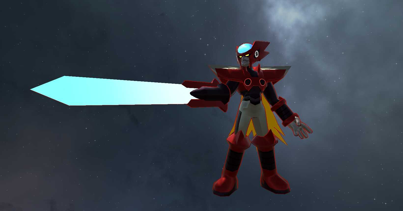 Mega Man Battle Network - Zero EXE (Full Body, Visemes, 1 Texture, Emmission, 4K polys, Dynamic Bones, Sword Toggle) Screenshot