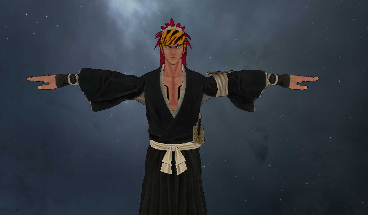 Bleach - Renji Abarai (Fullbody, Eye Tracking, Visemes, Dynamic Bones, 1 Texture) Screenshot