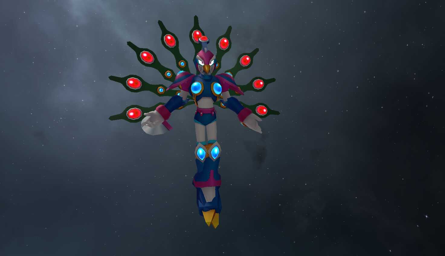 Mega Man X - Cyber Peacock (Full Body, Visemes, Eye Tracking, 1 Texture, Emmission, 5K polys, Dynamics) Screenshot