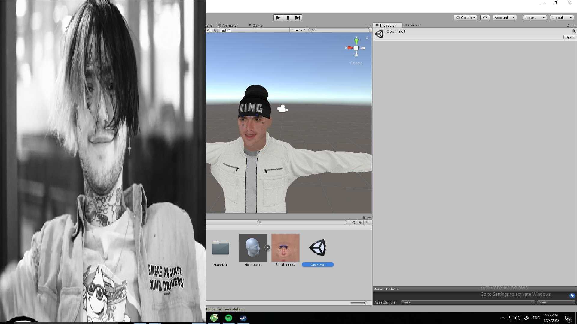 Lil peep 3d model  Screenshot