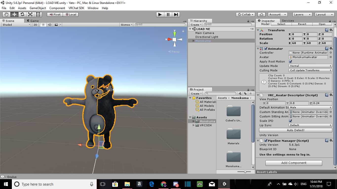 Monokuma (Cubed's Shaders) Screenshot