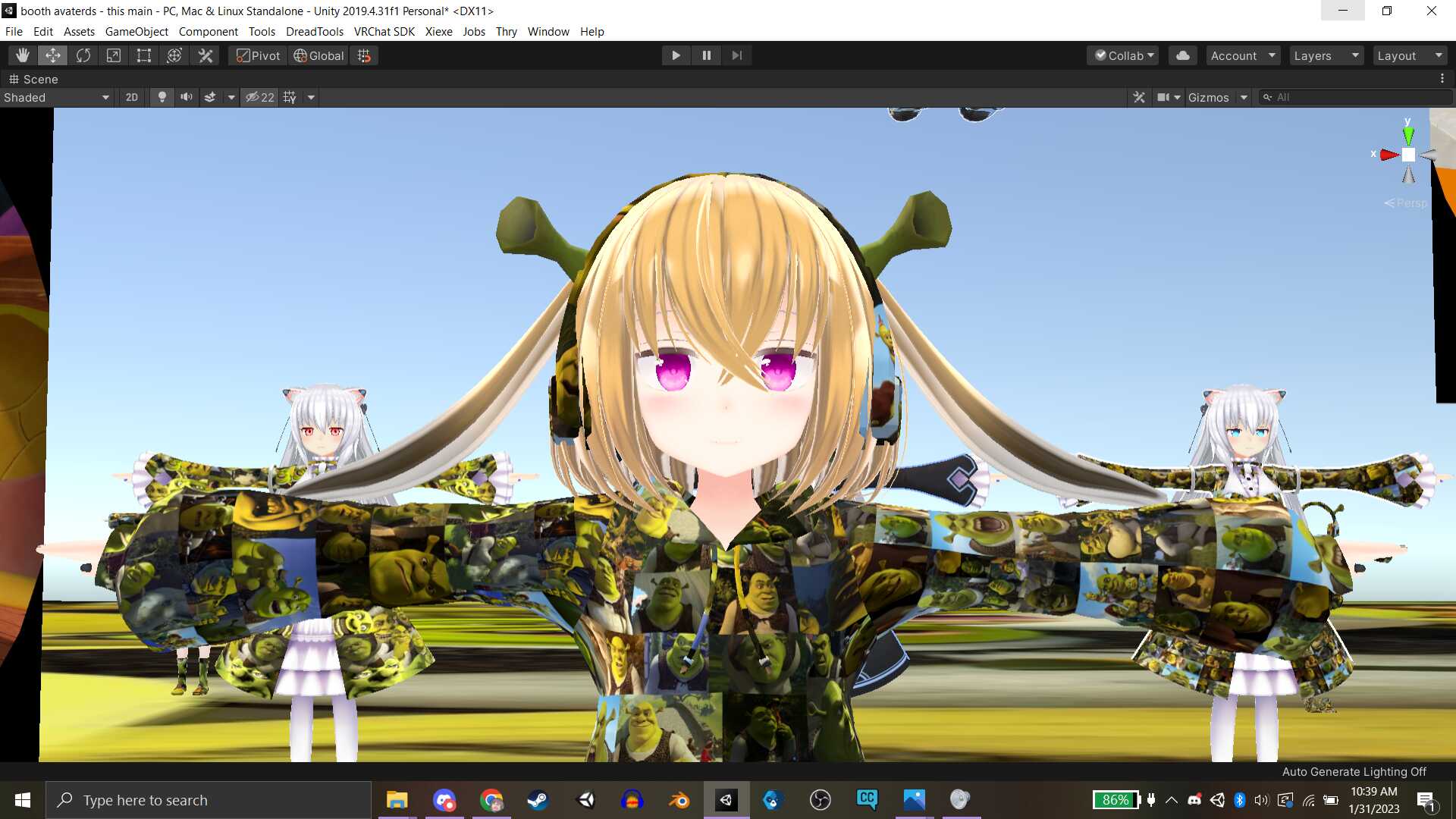 shrek ears and shrek hoodie hood Screenshot