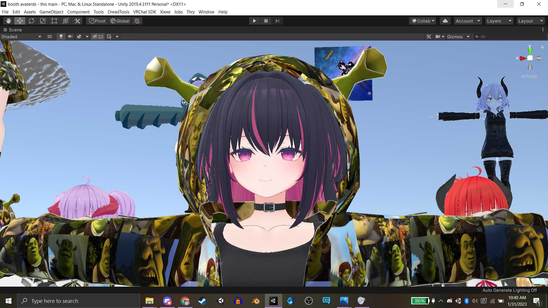 shrek ears and shrek hoodie hood Screenshot