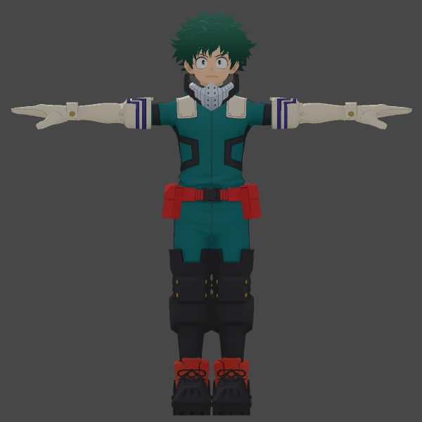 One's Justice Deku (31k, visemes, eye blinking, animations) Screenshot