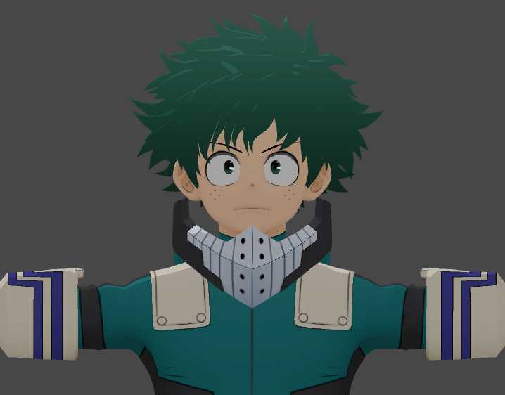 One's Justice Deku (31k, visemes, eye blinking, animations) Screenshot