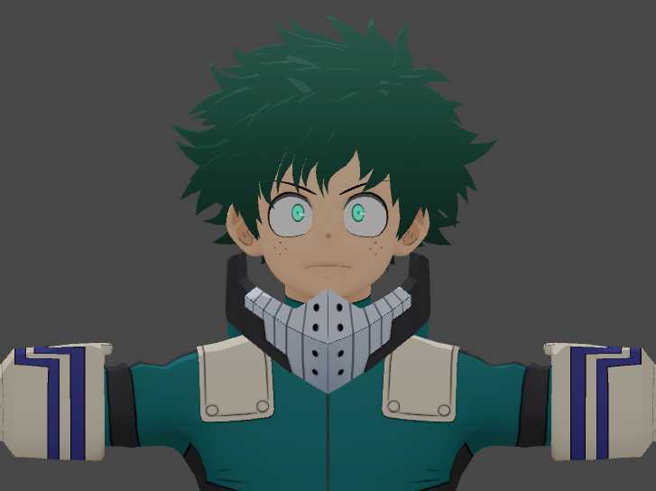 One's Justice Deku (31k, visemes, eye blinking, animations) Screenshot