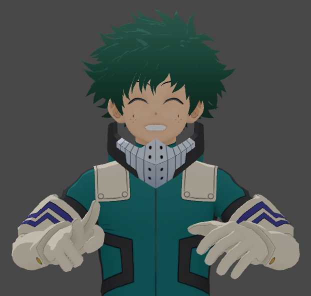 One's Justice Deku (31k, visemes, eye blinking, animations) Screenshot