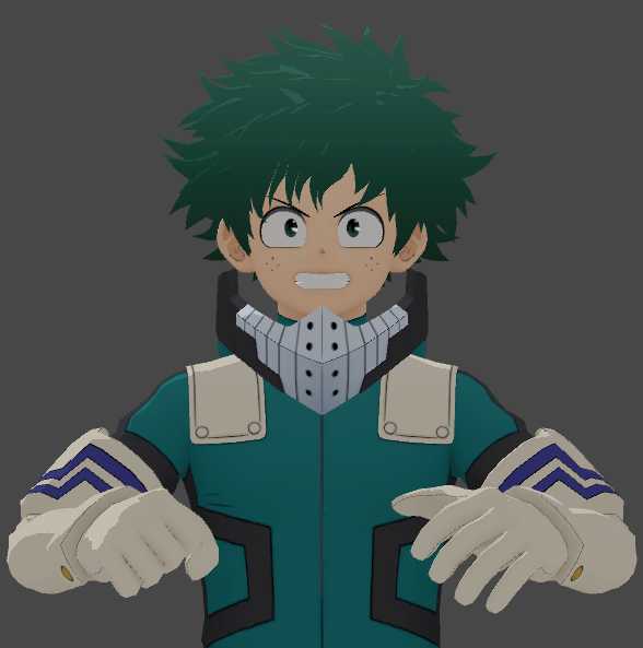 One's Justice Deku (31k, visemes, eye blinking, animations) Screenshot