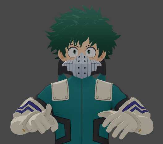 One's Justice Deku (31k, visemes, eye blinking, animations) Screenshot