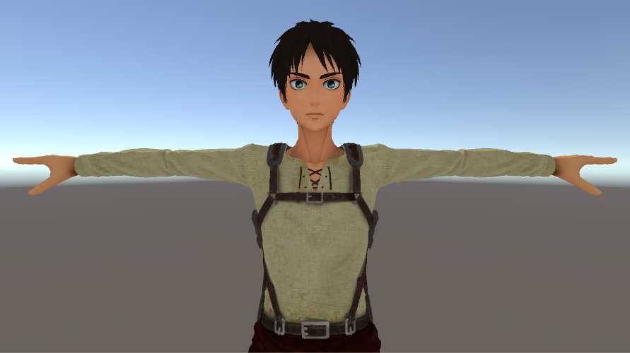 Eren Yaeger (53k polygons, custom emotes) Screenshot