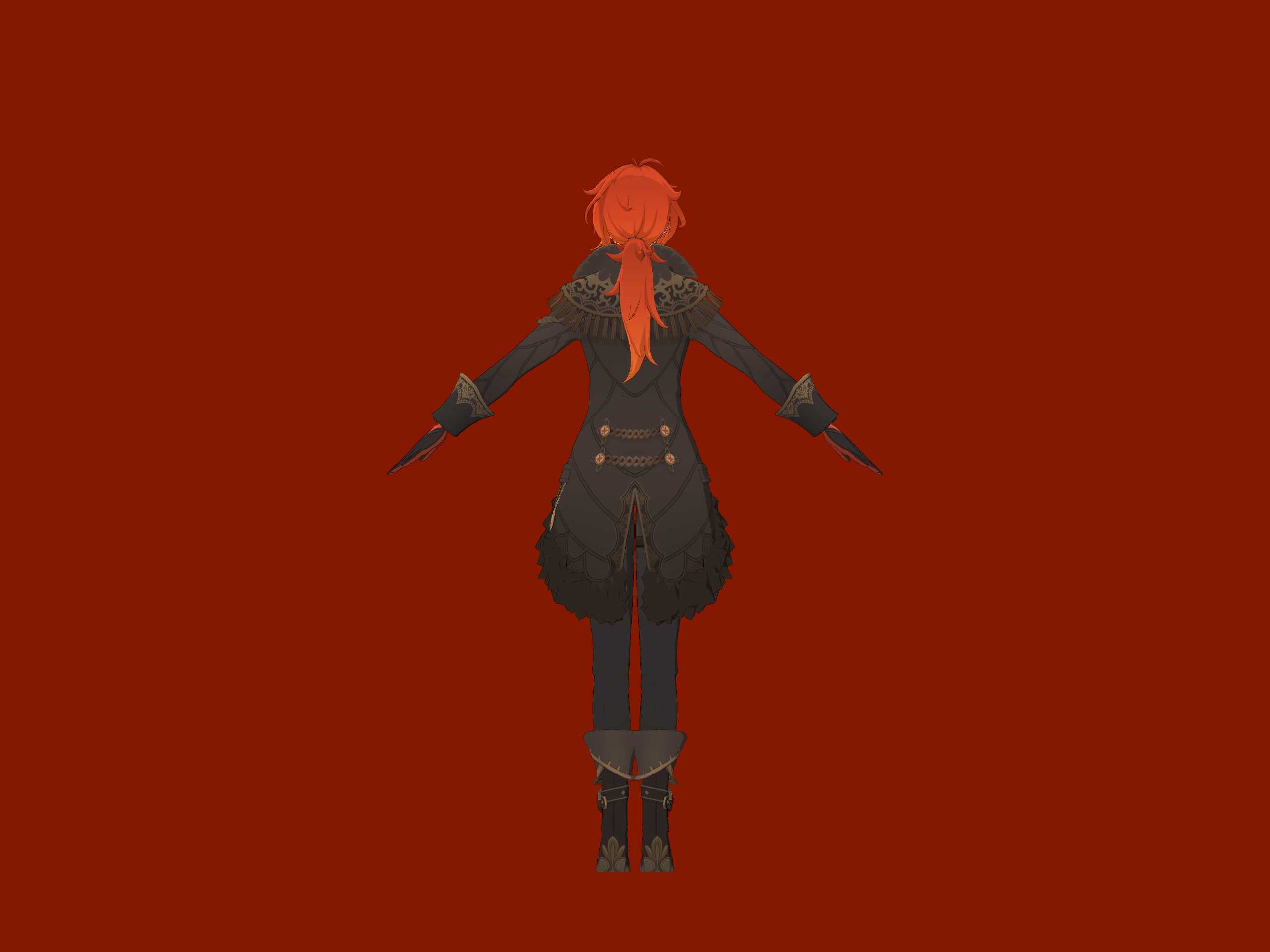 Genshin Impact - Diluc (gestures, dynamic bones) Screenshot