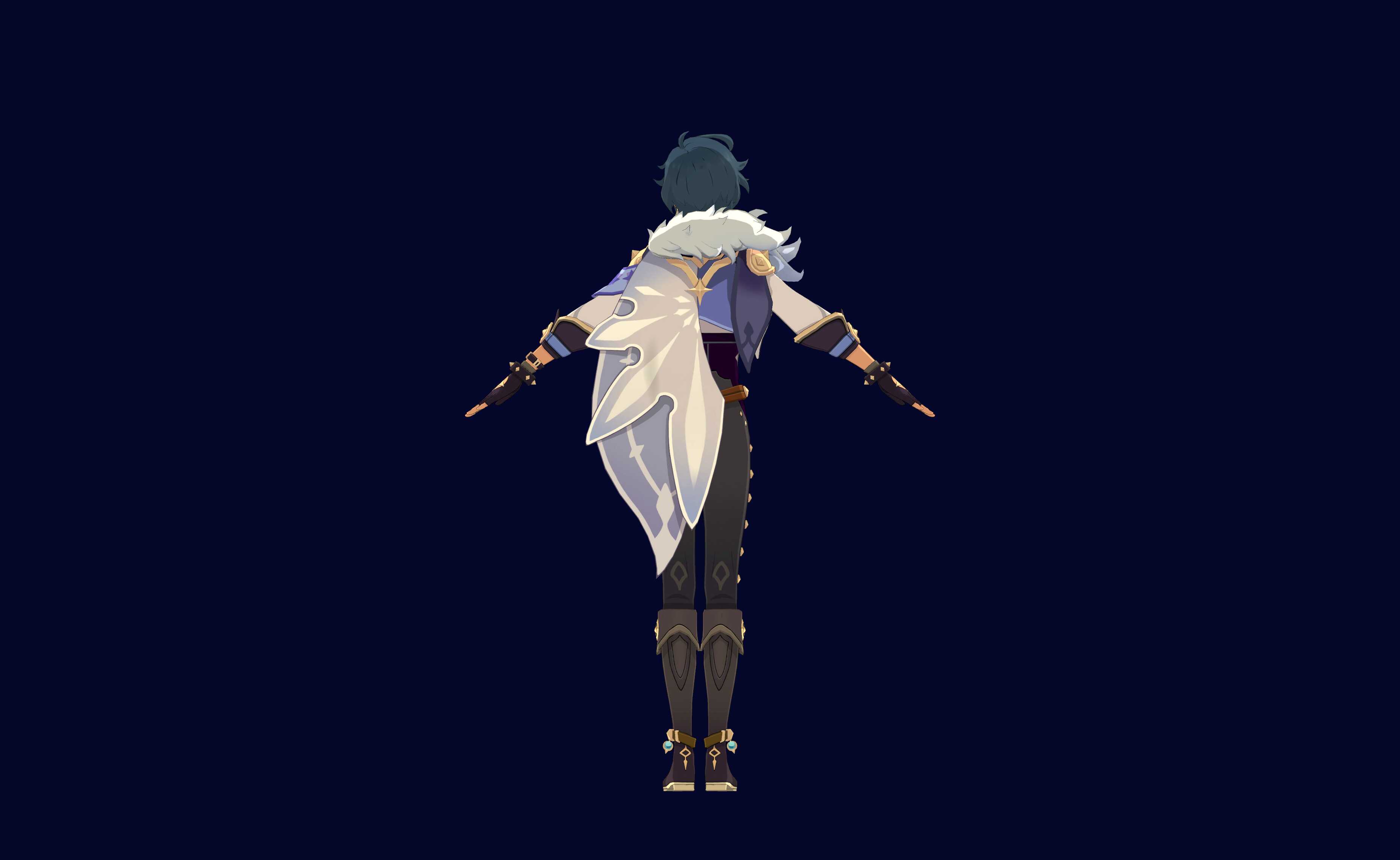 Genshin Impact - Kaeya (gestures, dynamic bones) Screenshot