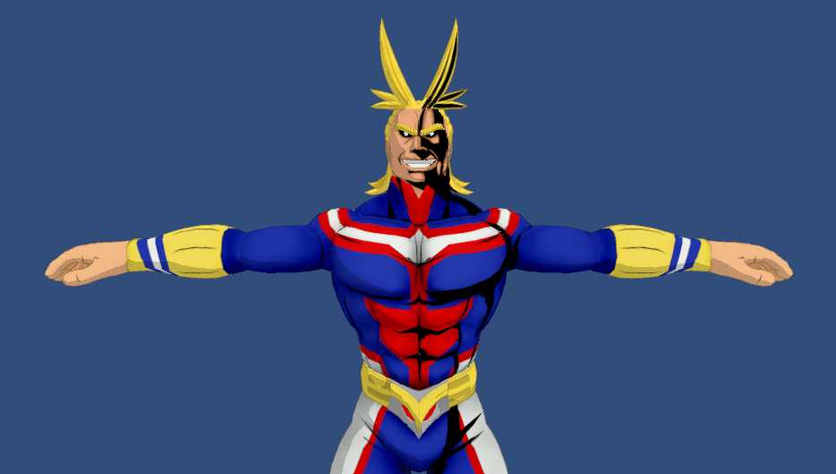 All Might (11K Polygons, Dynamics, Visemes, Animations) Screenshot