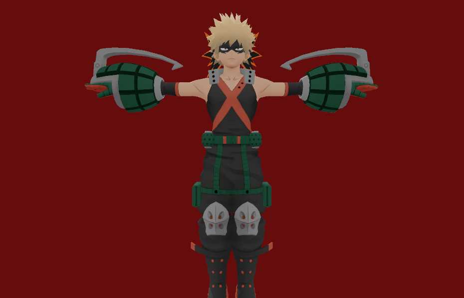 One's Justice Bakugo (visemes, eye tracking, expressions) Screenshot