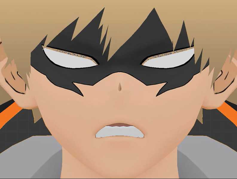 One's Justice Bakugo (visemes, eye tracking, expressions) Screenshot