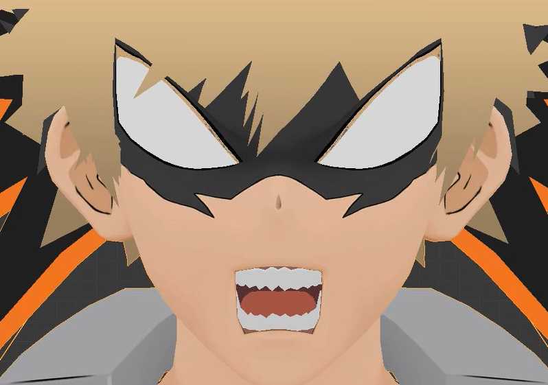 One's Justice Bakugo (visemes, eye tracking, expressions) Screenshot
