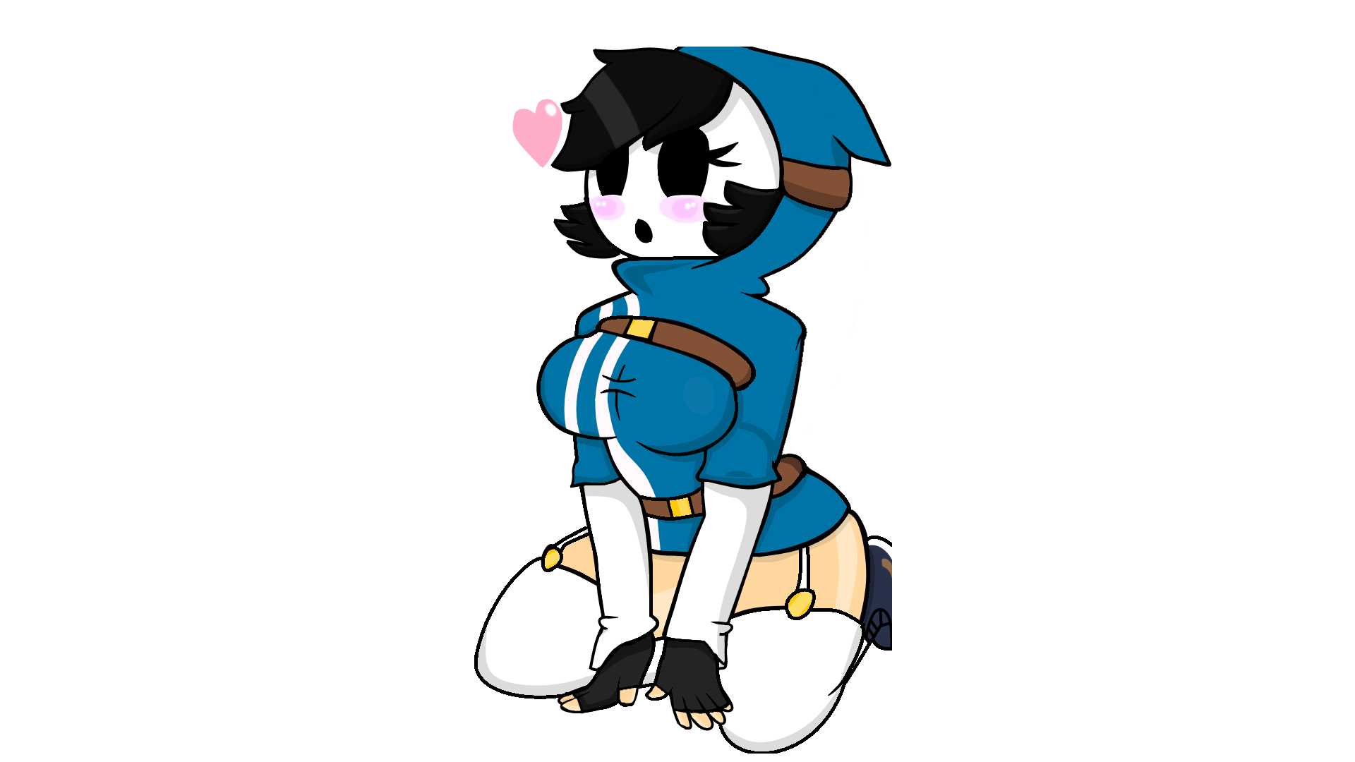 Shy Gal Blue (Gestures, 8 Custom Emotes, Lip Sync) Screenshot