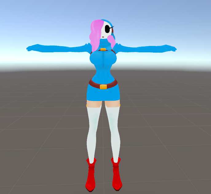Shy Gal Blue (Gestures, 8 Custom Emotes, Lip Sync) Screenshot