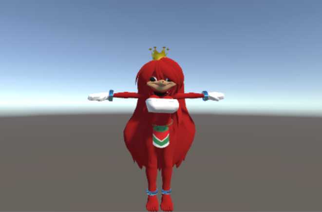 3D Uganda Knuckles Queen (Rigged) Screenshot